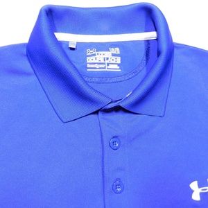 UNDER ARMOUR HEAT GEAR POLO BLUE (L) MEN